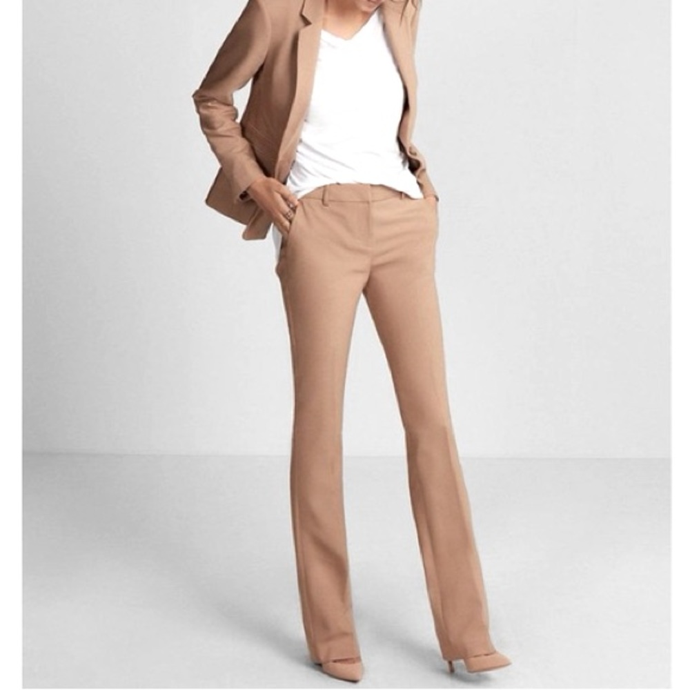 Express columnist barely boot mid rise work pants